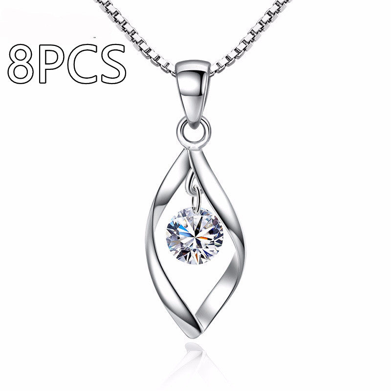 Zircon Twist Pendant Necklace | KAH Jewelry