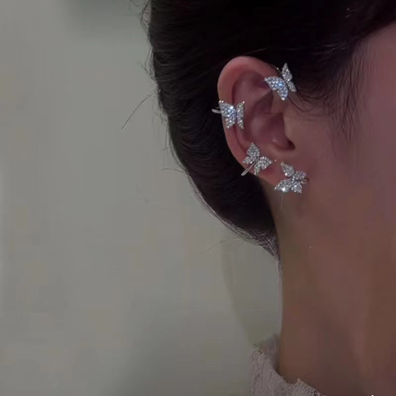 Butterfly Ear Clip & Hook Earrings | KAH Jewelry