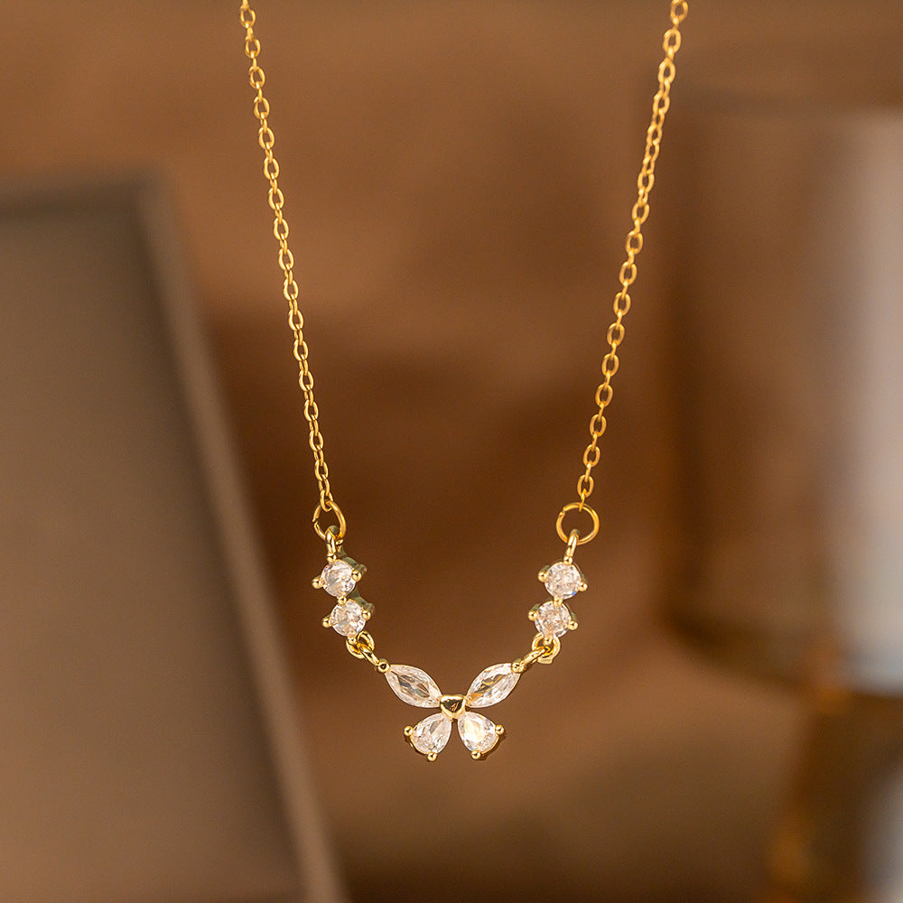 Minimalist Single Diamond Pendant Necklace