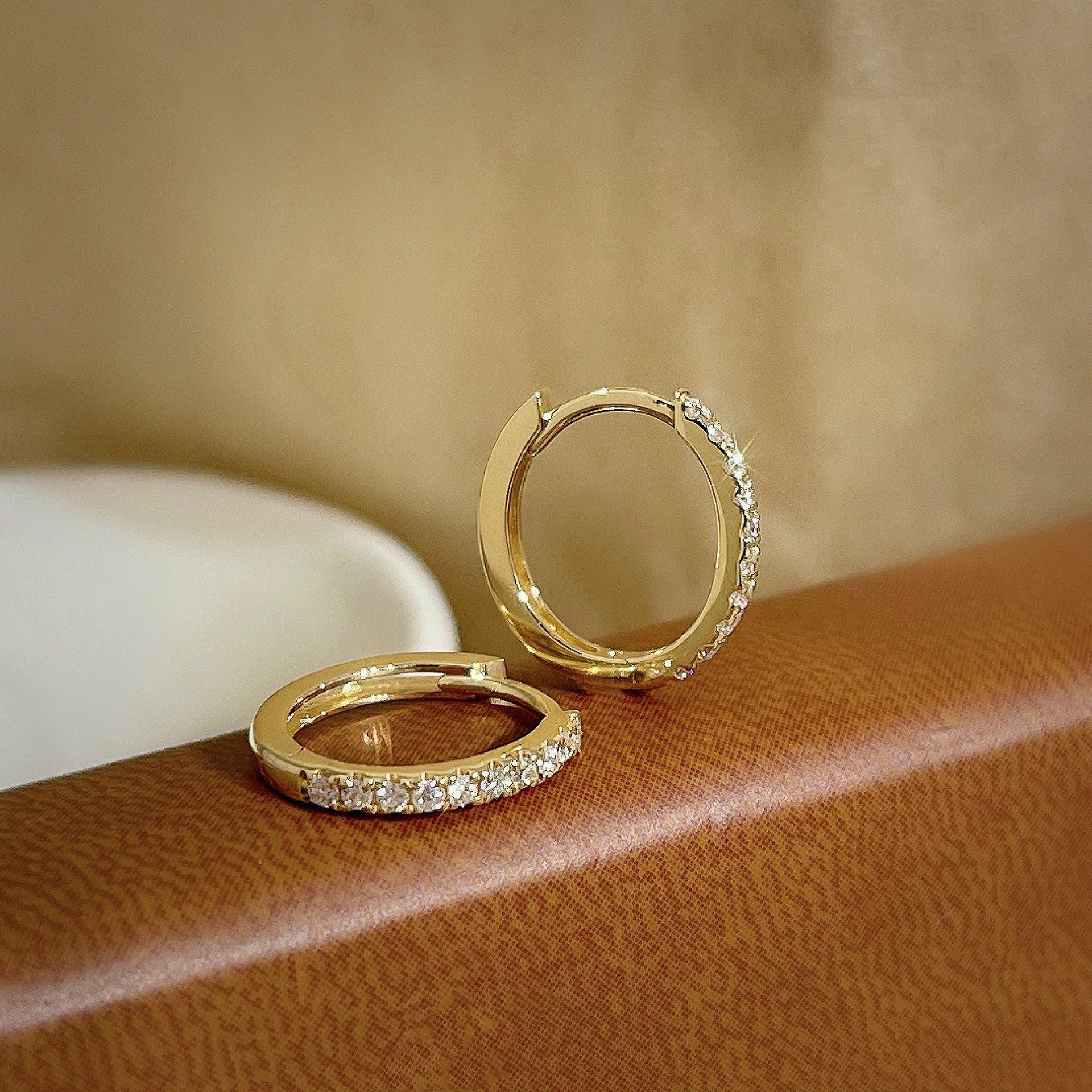 S925 Silver Diamond Row Earrings