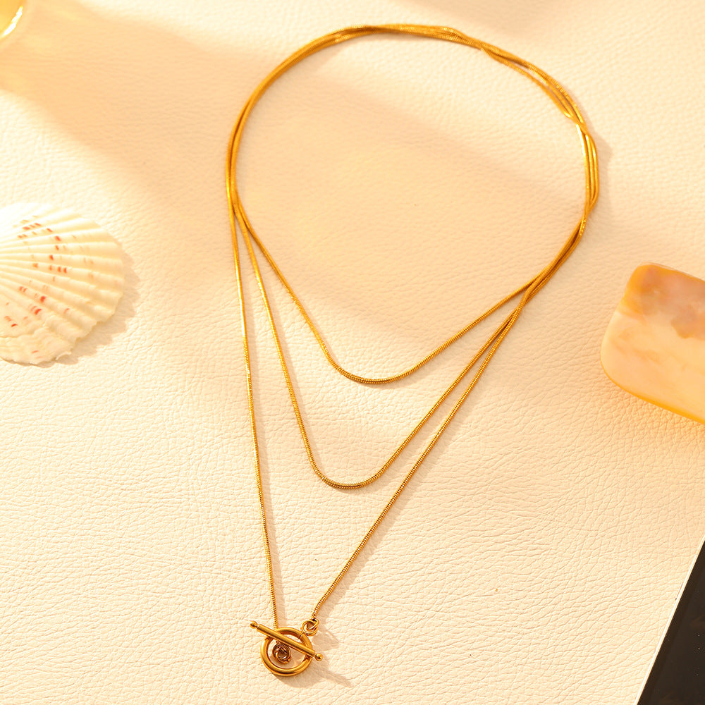 Round Snake Chain Necklace | KAH Jewelry