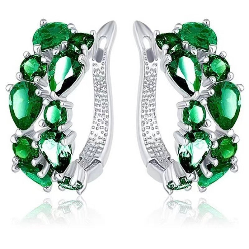 Crystal Zircon Ear Clip Earrings
