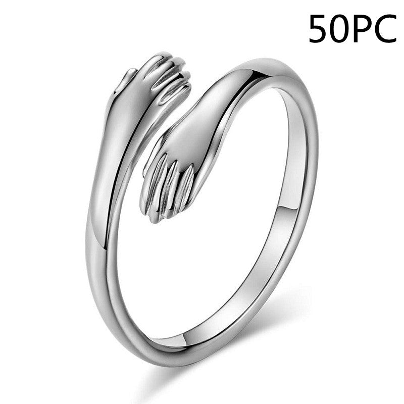 Hands Hug Adjustable Ring | KAH Jewelry
