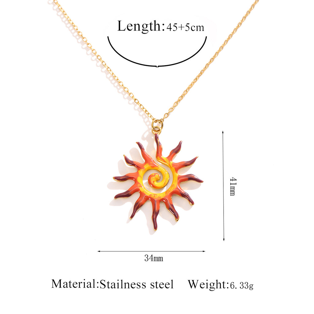 Sun Pendant Necklace