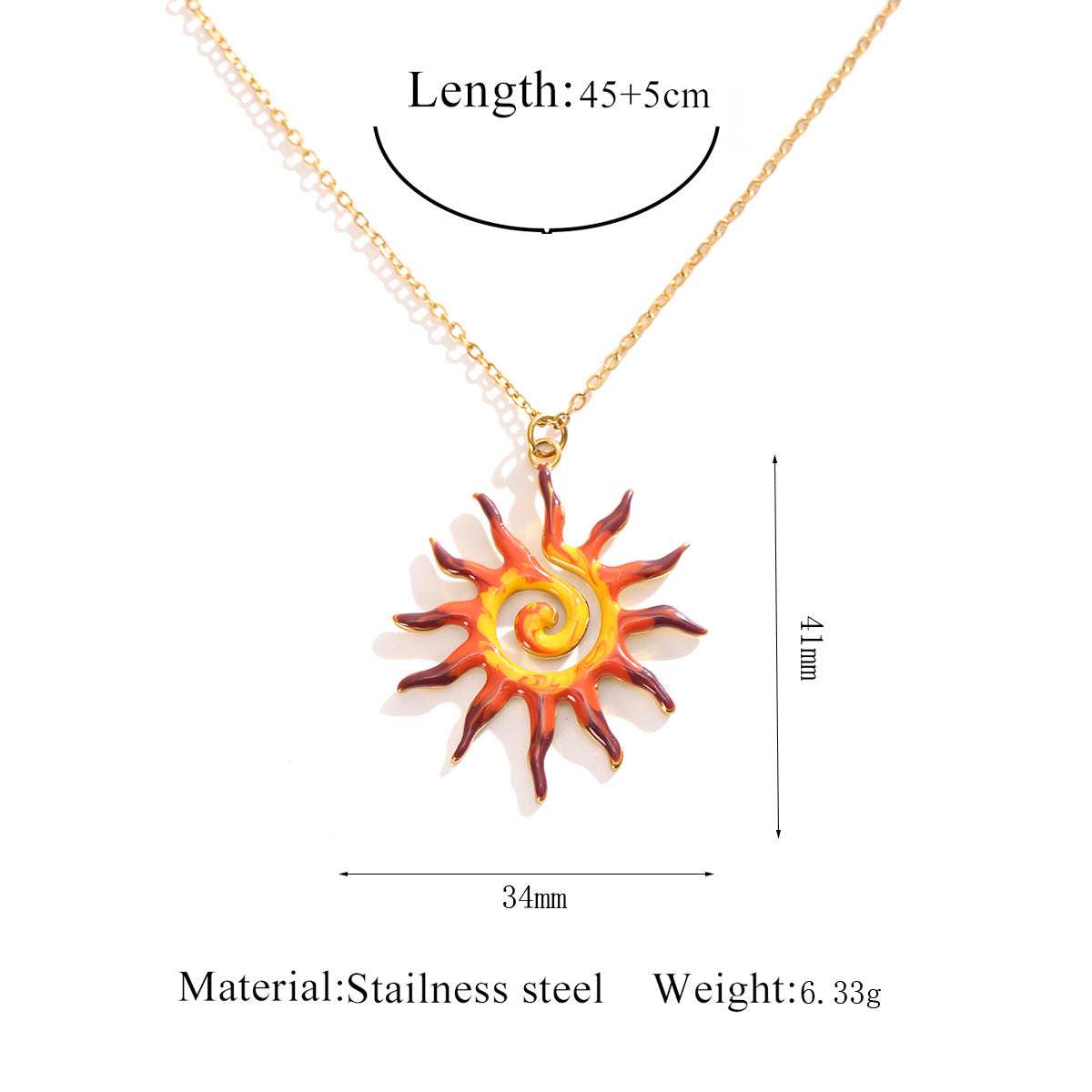 Sun Pendant Necklace