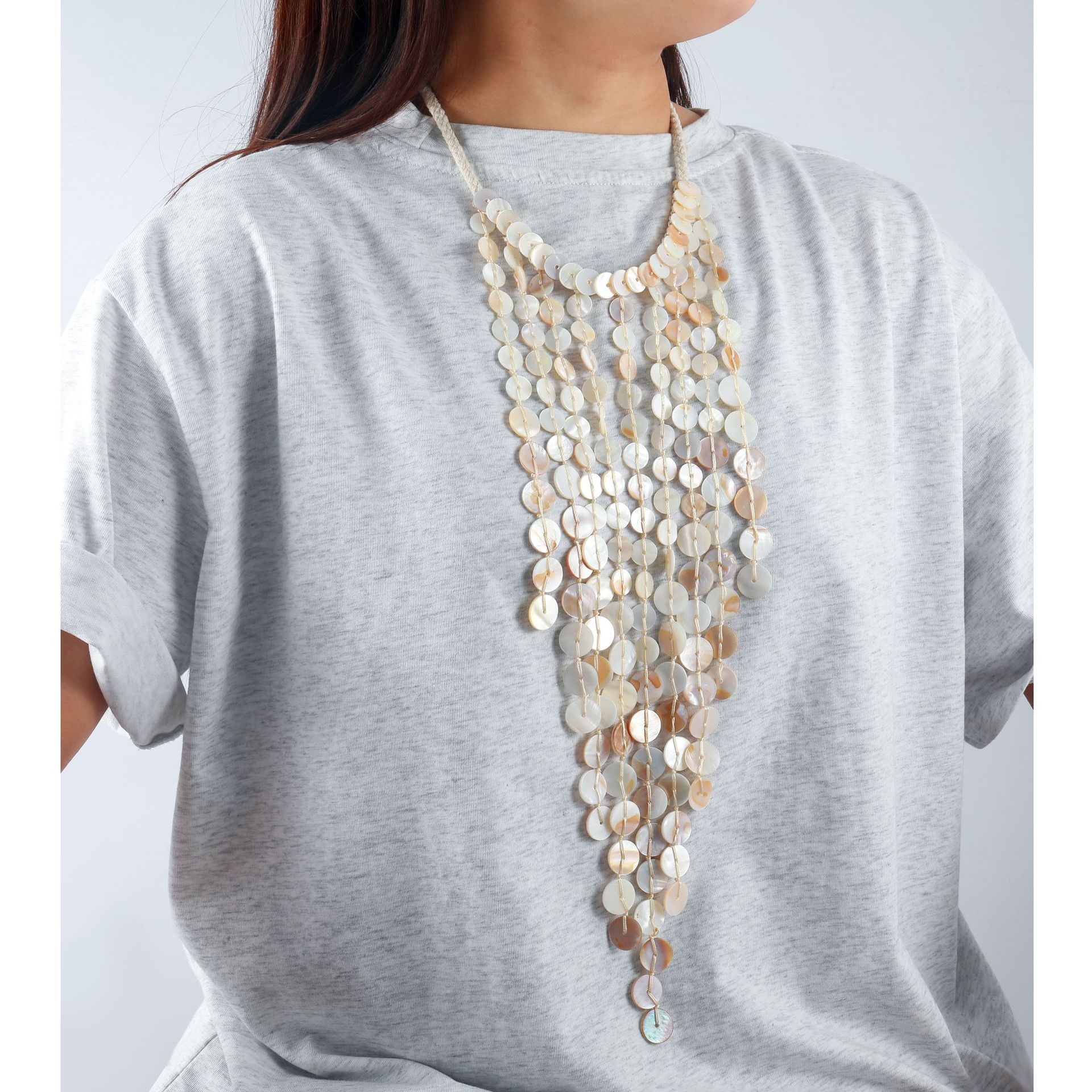 Boho Shell Tassel Multi-Layer Necklace | KAH Jewelry