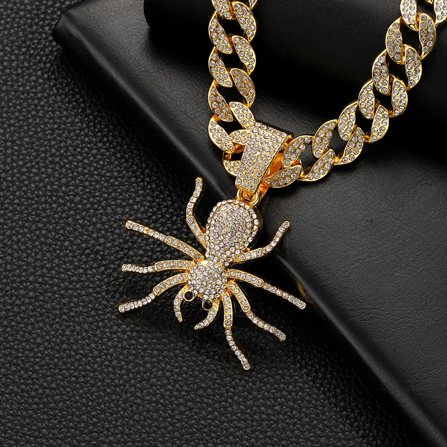 Crystal Spider Pendant Necklace | KAH Jewelry