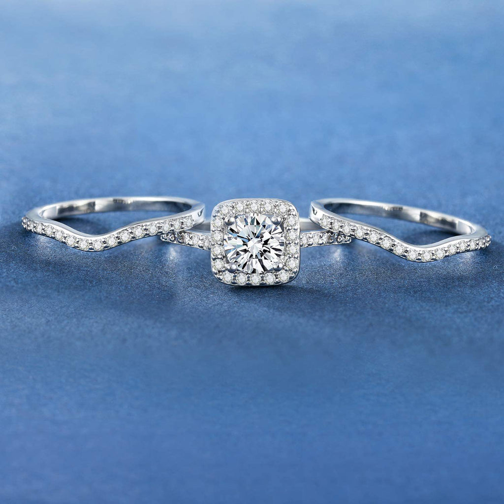 Square Zircon Stackable Ring Set | KAH Jewelry
