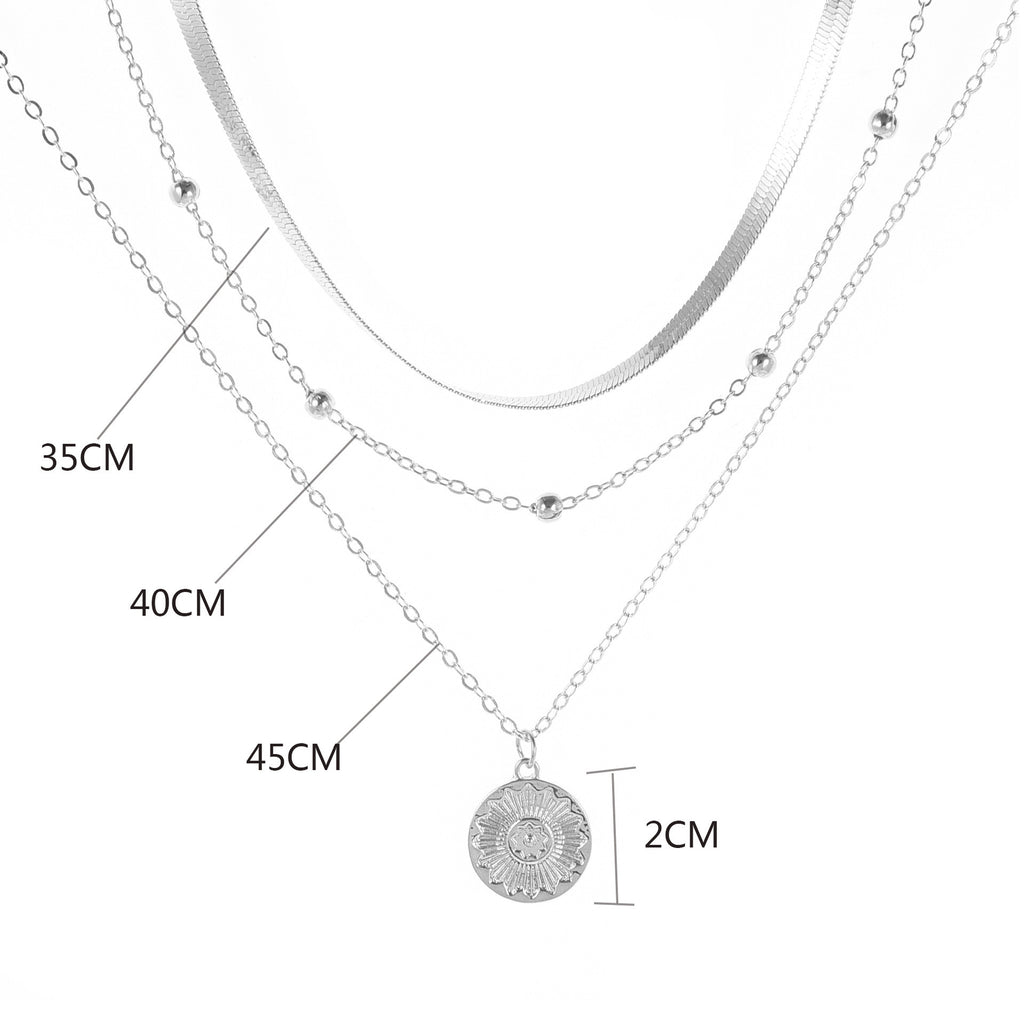Lotus Multi-Layer Pendant Necklace | KAH Jewelry