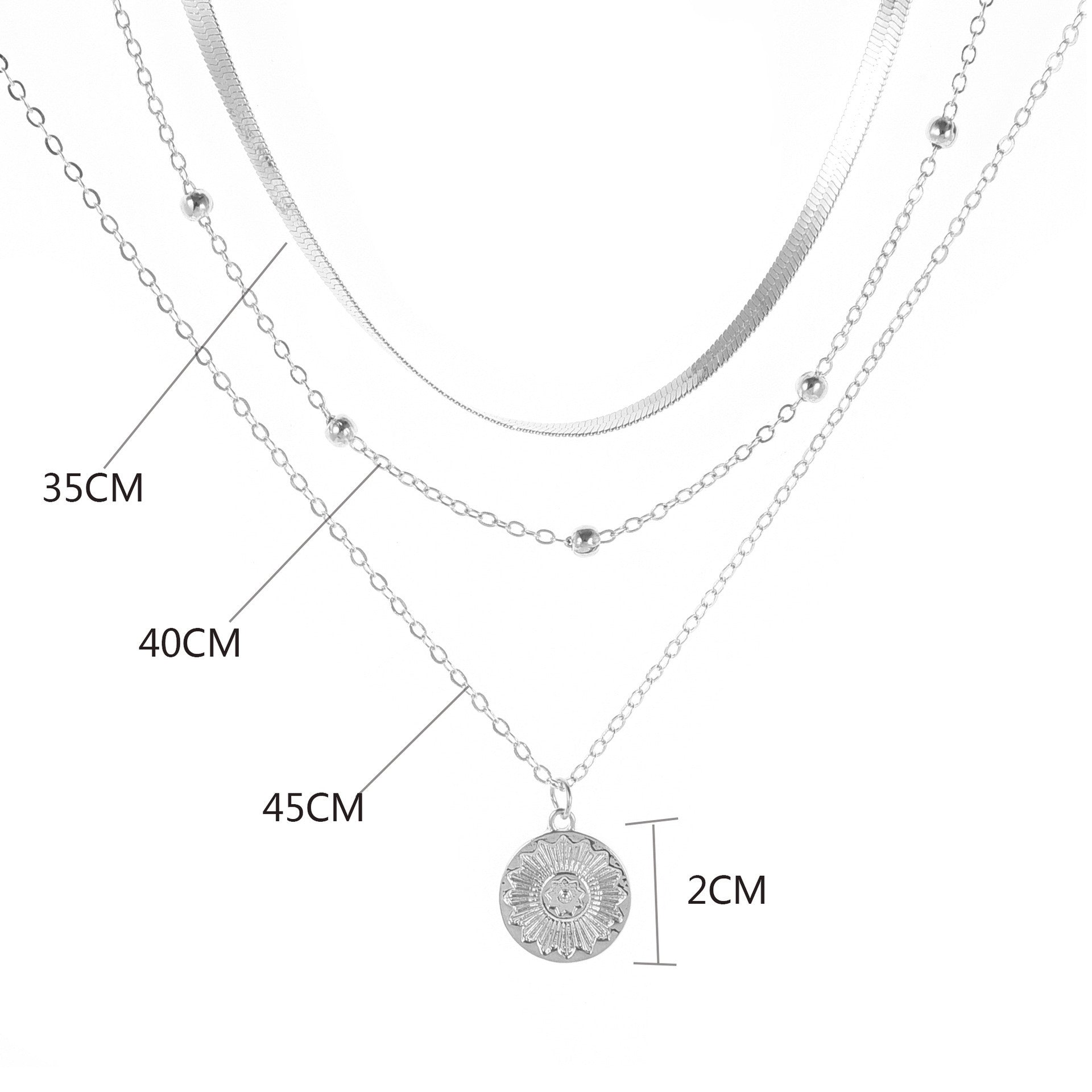 Lotus Multi-Layer Pendant Necklace | KAH Jewelry