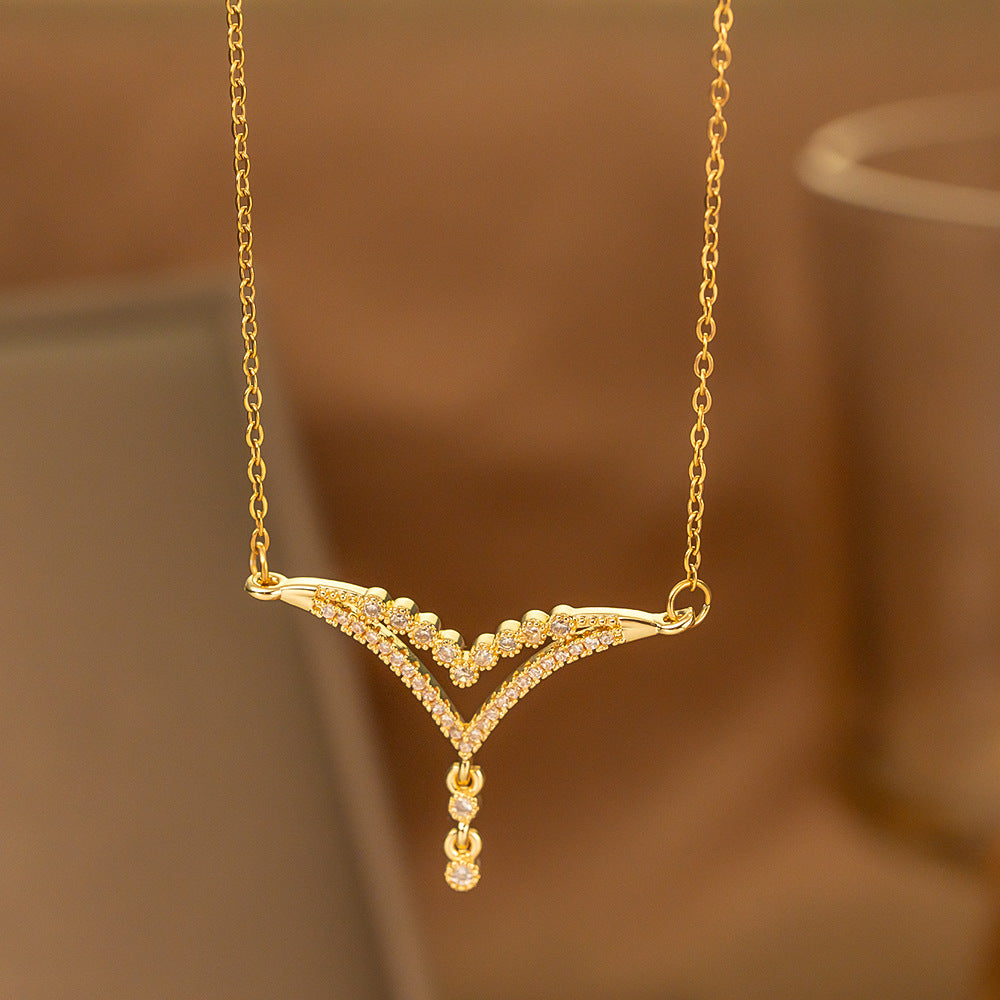 Minimalist Single Diamond Pendant Necklace | KAH Jewelry