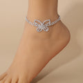 Butterfly Rhinestone Layered Anklet | KAH Jewelry