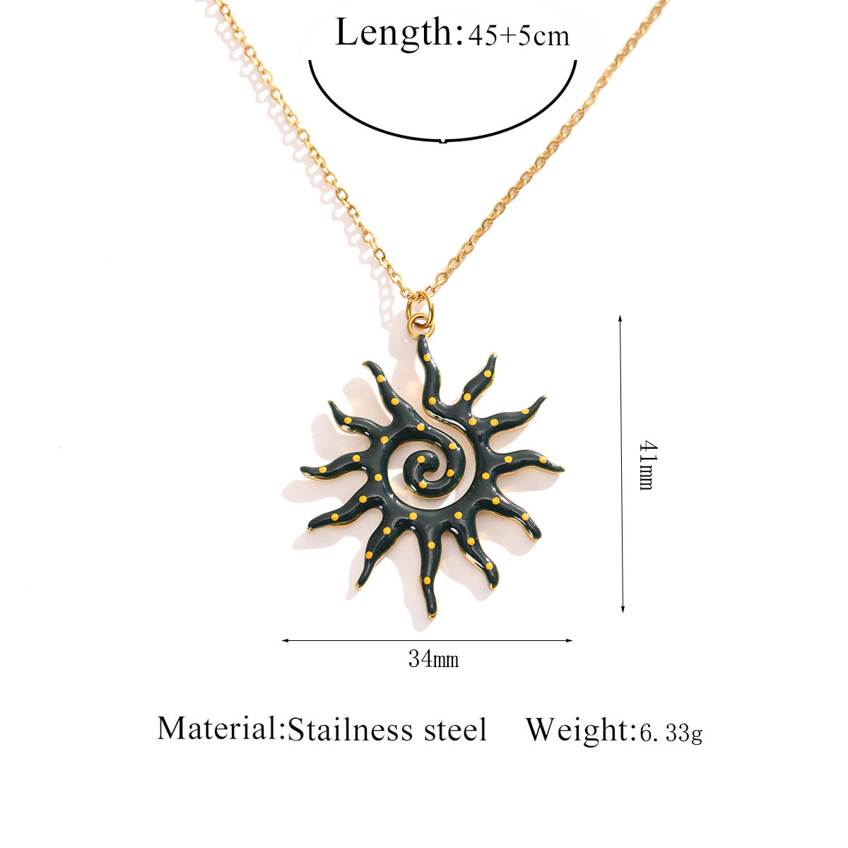 Sun Pendant Necklace