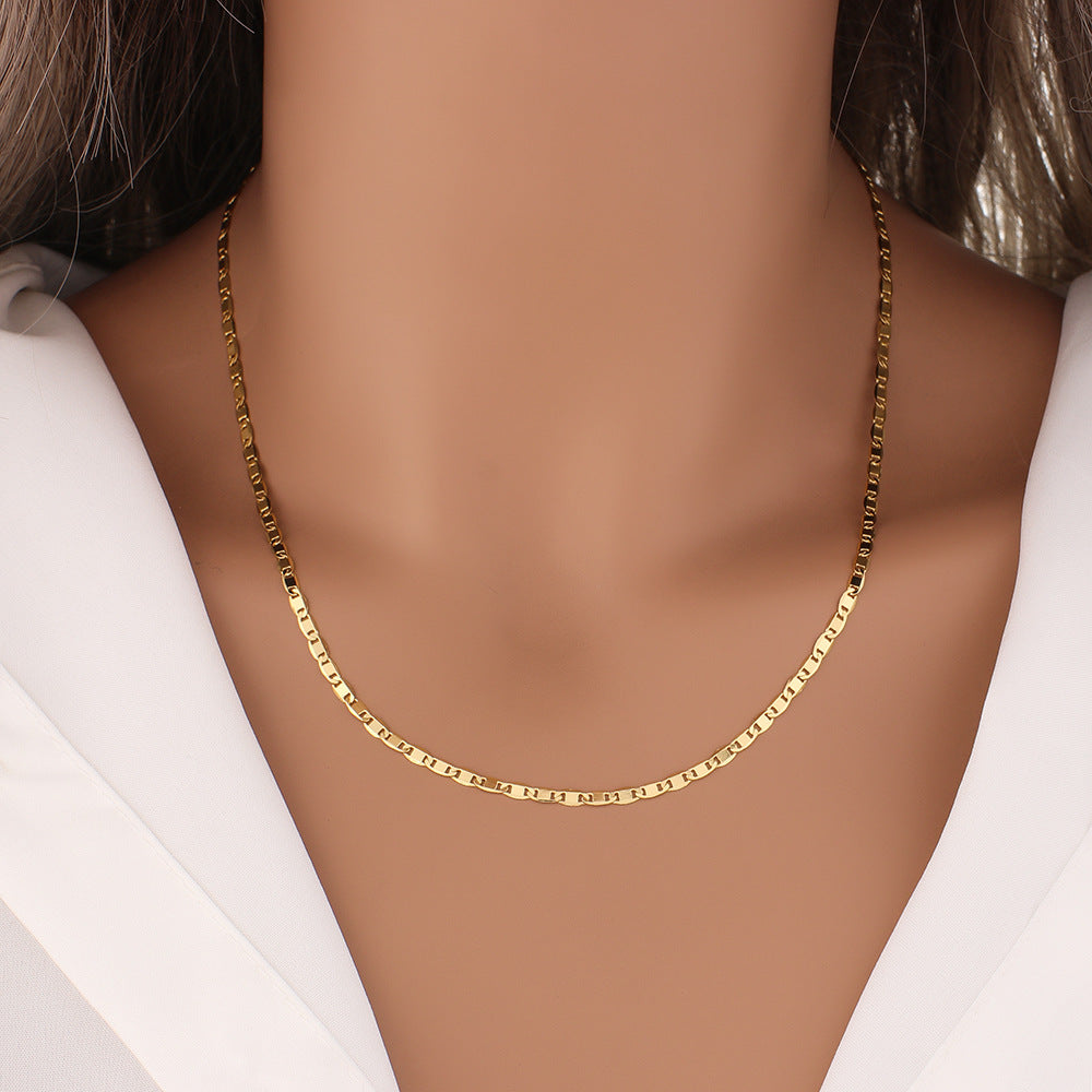 Gold-Plated Elegant Copper Necklace | KAH Jewelry