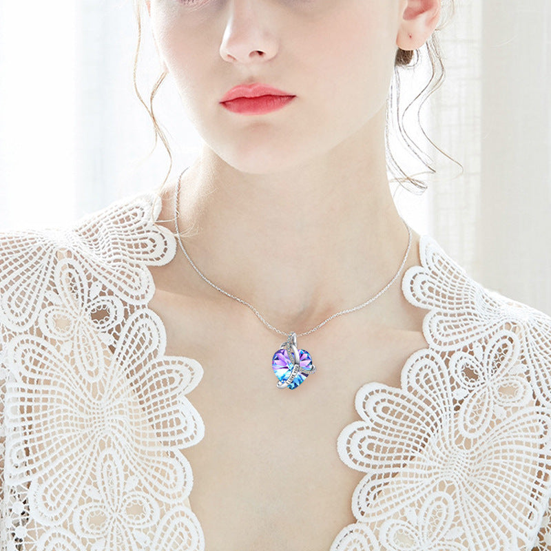 Love Crystal Pendant Necklace | KAH Jewelry