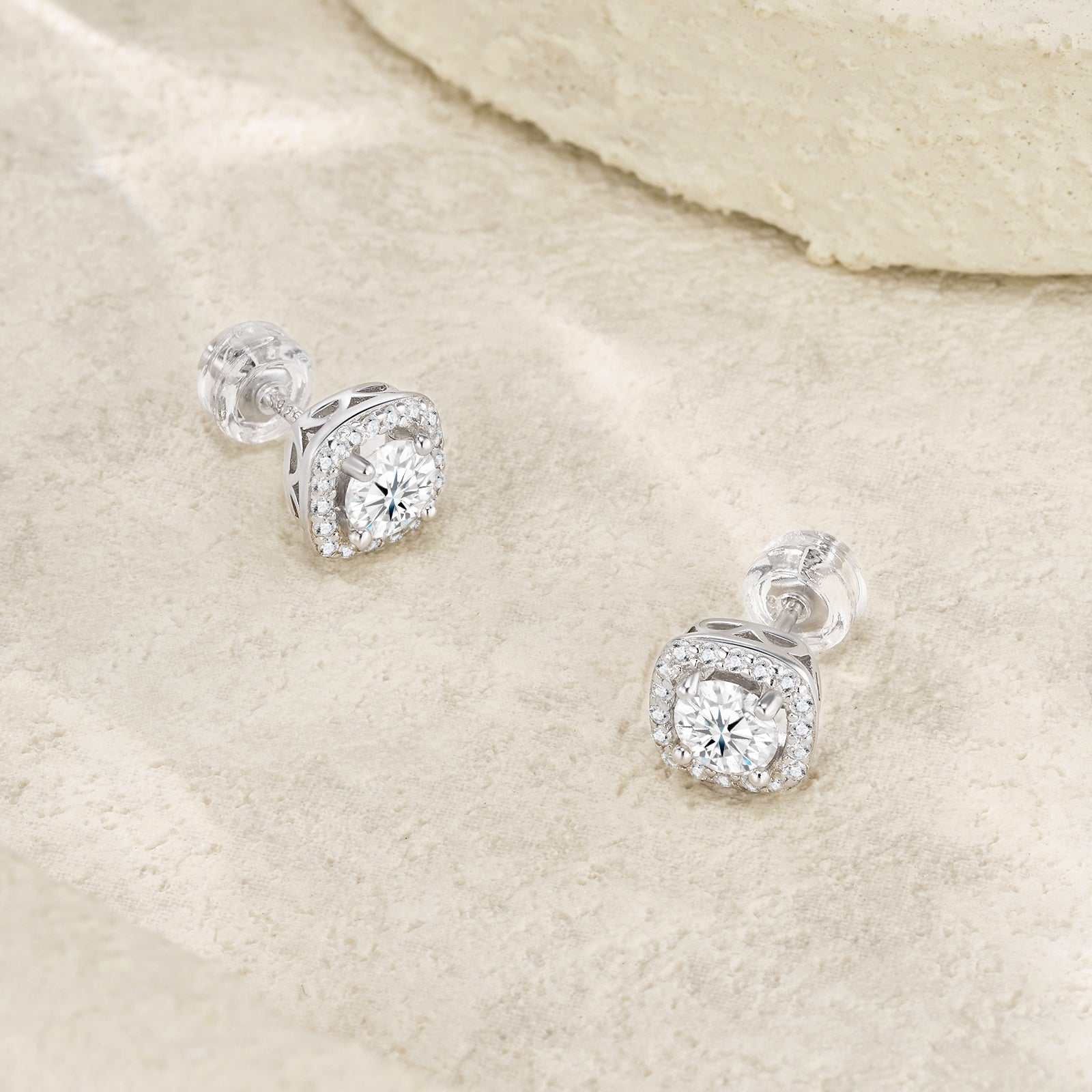 Morganite S925 Silver Earring Set | KAH Jewelry