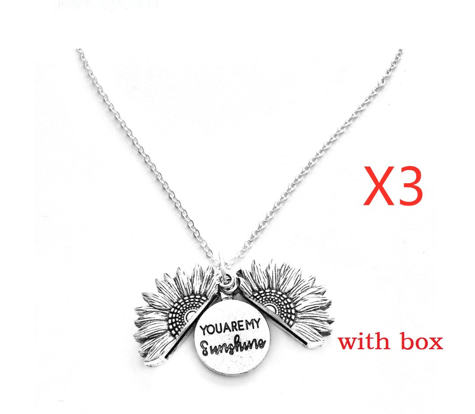 Sunflower Name Necklace | KAH Jewelry
