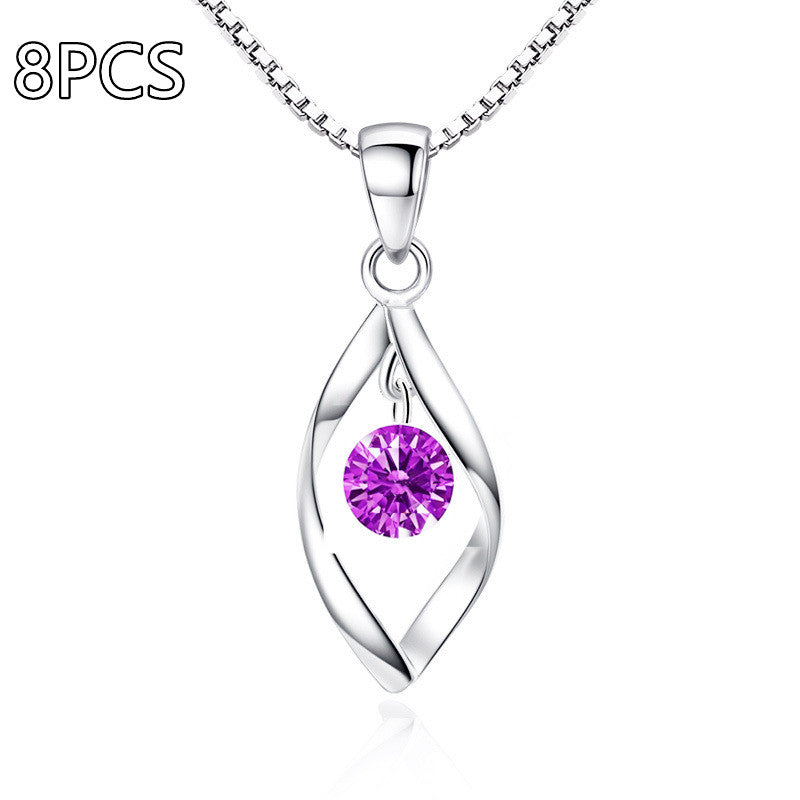 Zircon Twist Pendant Necklace | KAH Jewelry