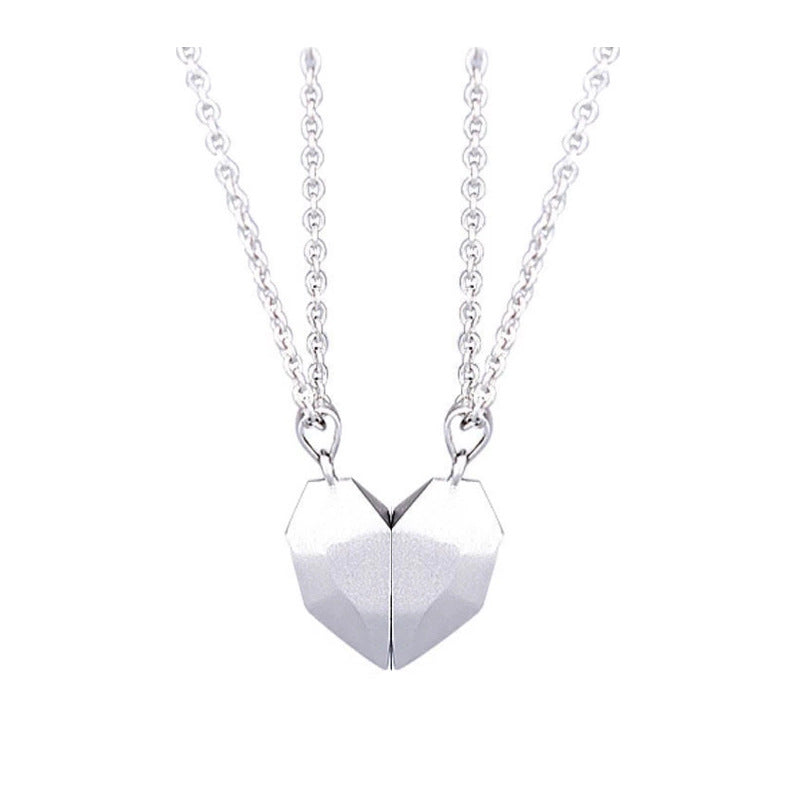 Magnetic Lovers Heart Couple Necklace | KAH Jewelry