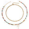 Colorful Beaded Double Layer Necklace