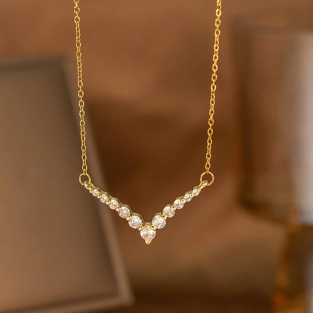 Minimalist Single Diamond Pendant Necklace | KAH Jewelry
